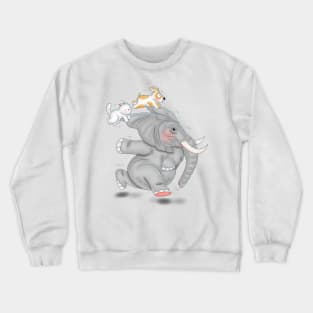 Run Elephant ... Run Crewneck Sweatshirt